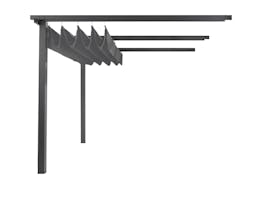 Wall Mounted Pergola with Retractable Canopy 3m x 4m