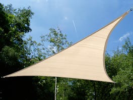 Shade Sail Triangular 3.6m x 3.6m x 3.6m Beige