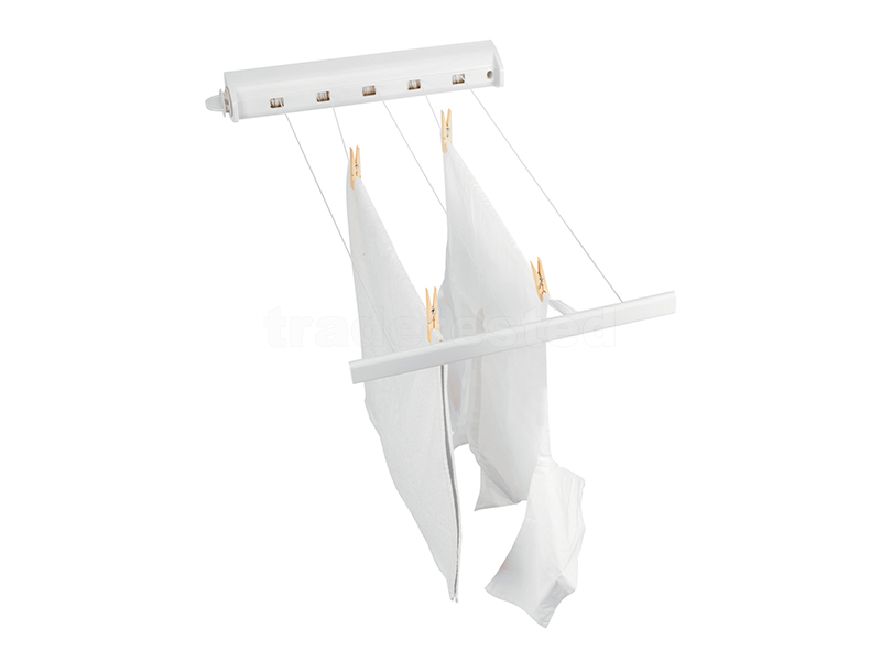 BRABANTIA COMPACT PULL OUT 22 METRES INDOOR DRYING CLOTHES WASHING LINE WHITE 