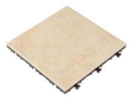 Outdoor Ceramic Deck Tiles Taupe - Pack of 10