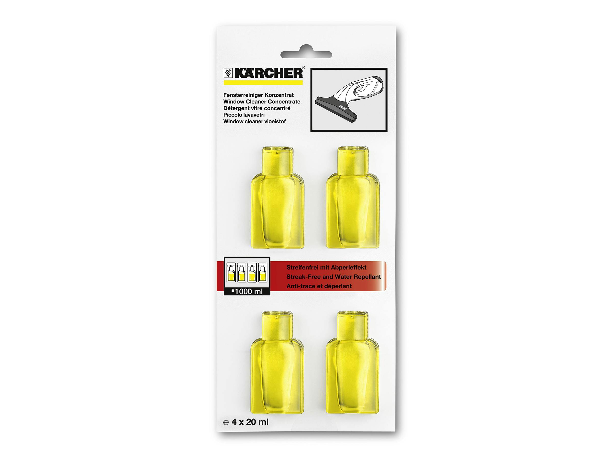 metalen platform Dertig Karcher Glass Cleaner Concentrate 4x20ml - Window Vacs - Cleaning - Home &  Outdoor Living at Trade Tested