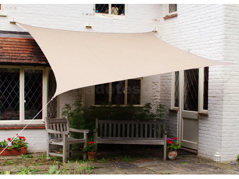 Shade Sail Square 3.6m X 3.6m Beige - Shade Sails - Shade & Shelter ...