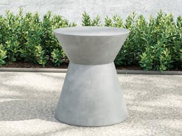 Modulo Hourglass Concrete End Table