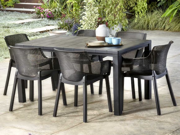 Keter Julie Table with 6 Elisa Chairs 