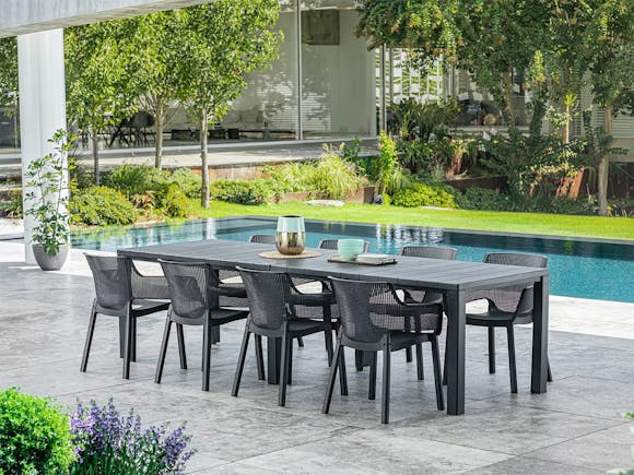 Keter Julie Double Table with 12 Elisa Chairs 