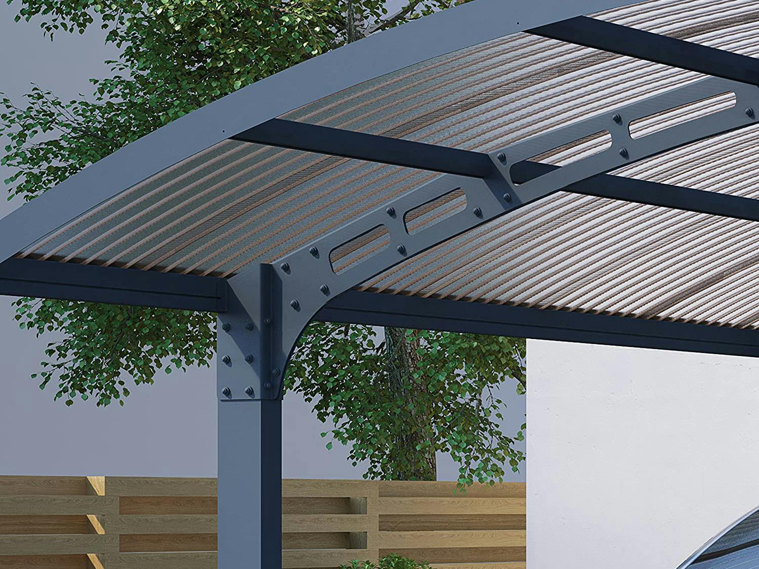 Palram Cantilever Double Carport Arizona 5000 Arch Double Carports Sheds Carports At Trade Tested