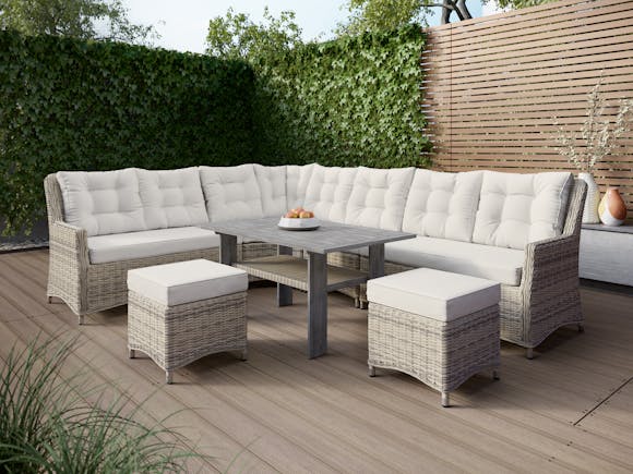 Heritage Rattan Family Dining Suite 8-Seater