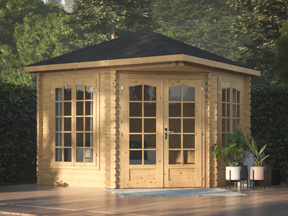 Log Cabin Corner Garden House Melanie 2.8m x 2.8m