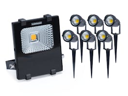 Garden Lights 6 Spotlight & Floodlight 12V Plug & Play Set