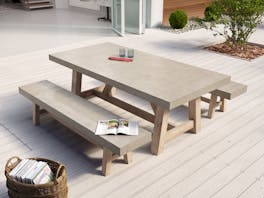 Tate Concrete Outdoor Dining Set