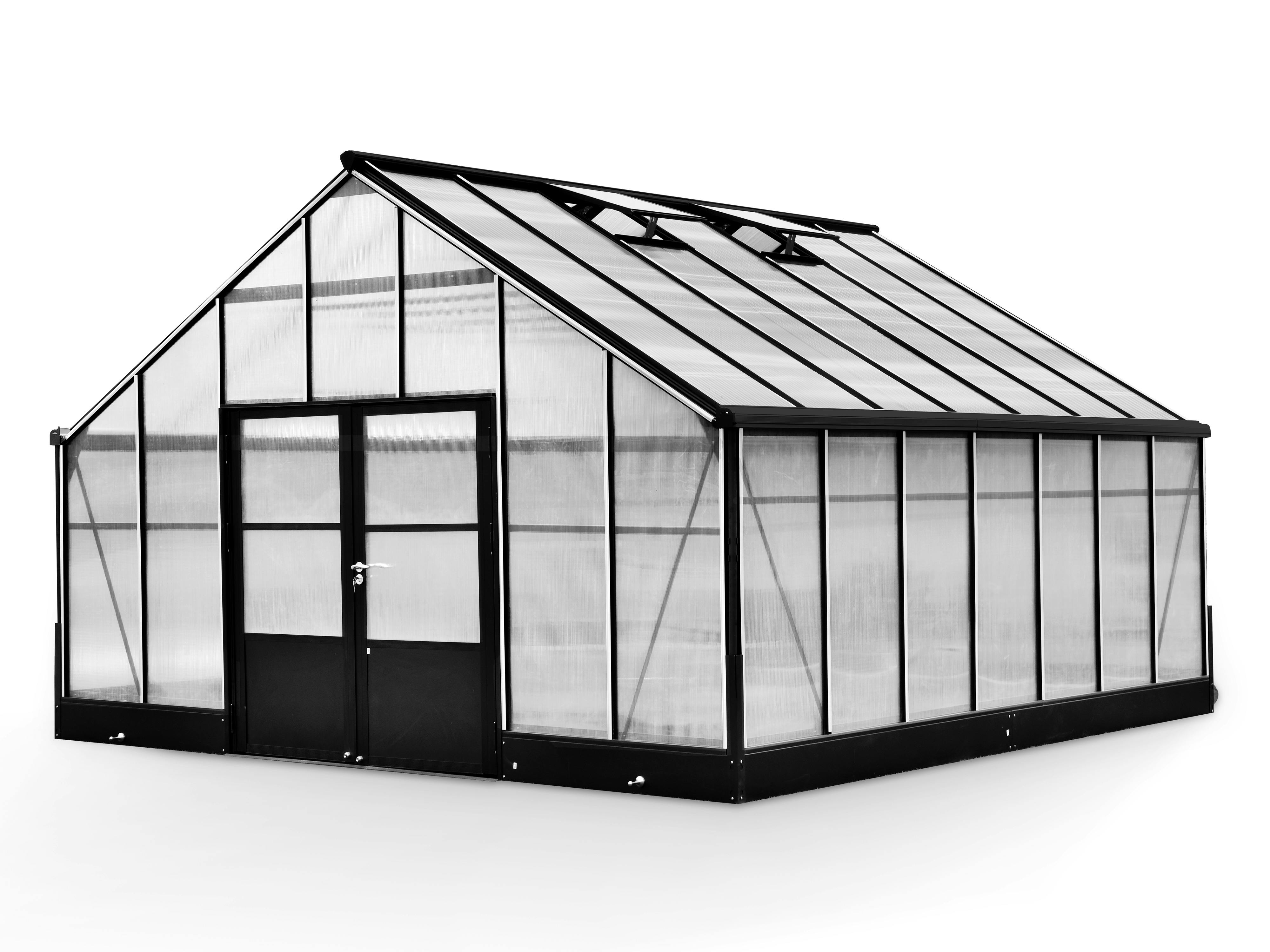 Evergreen Pro Greenhouse 17 X 17ft Black Polycarbonate Greenhouses Gardening At Trade Tested Evergreen Pro Greenhouse 17 X 17ft Black Polycarbonate Greenhouses Gardening At Trade Tested