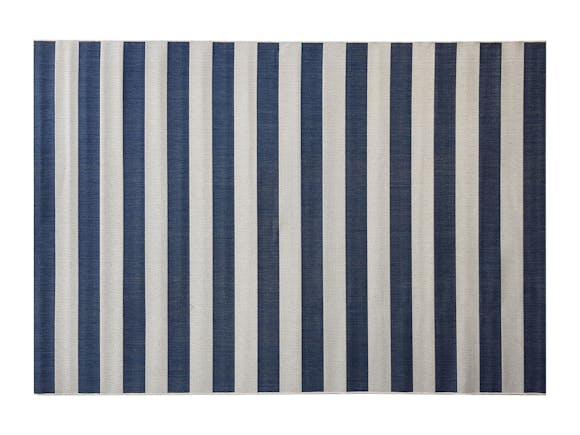 Signature Outdoor Rug Blue & Cream Stripe 200 x 290cm