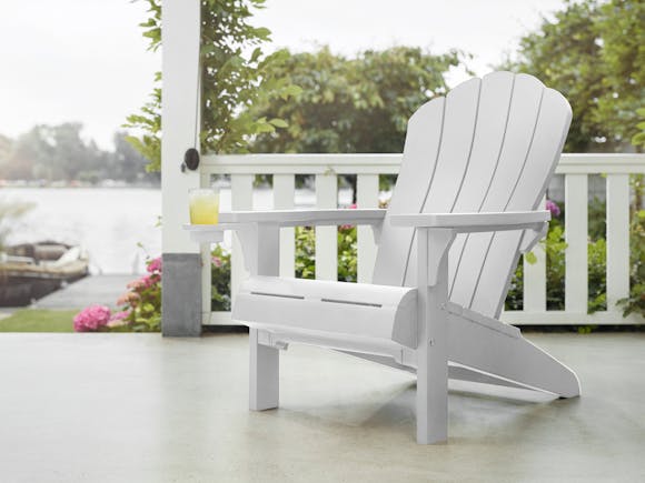 Keter Cape Cod Adirondack Chair with Cupholder White