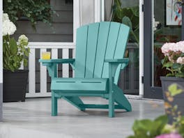Keter Cape Cod Adirondack Chair with Cupholder Teal