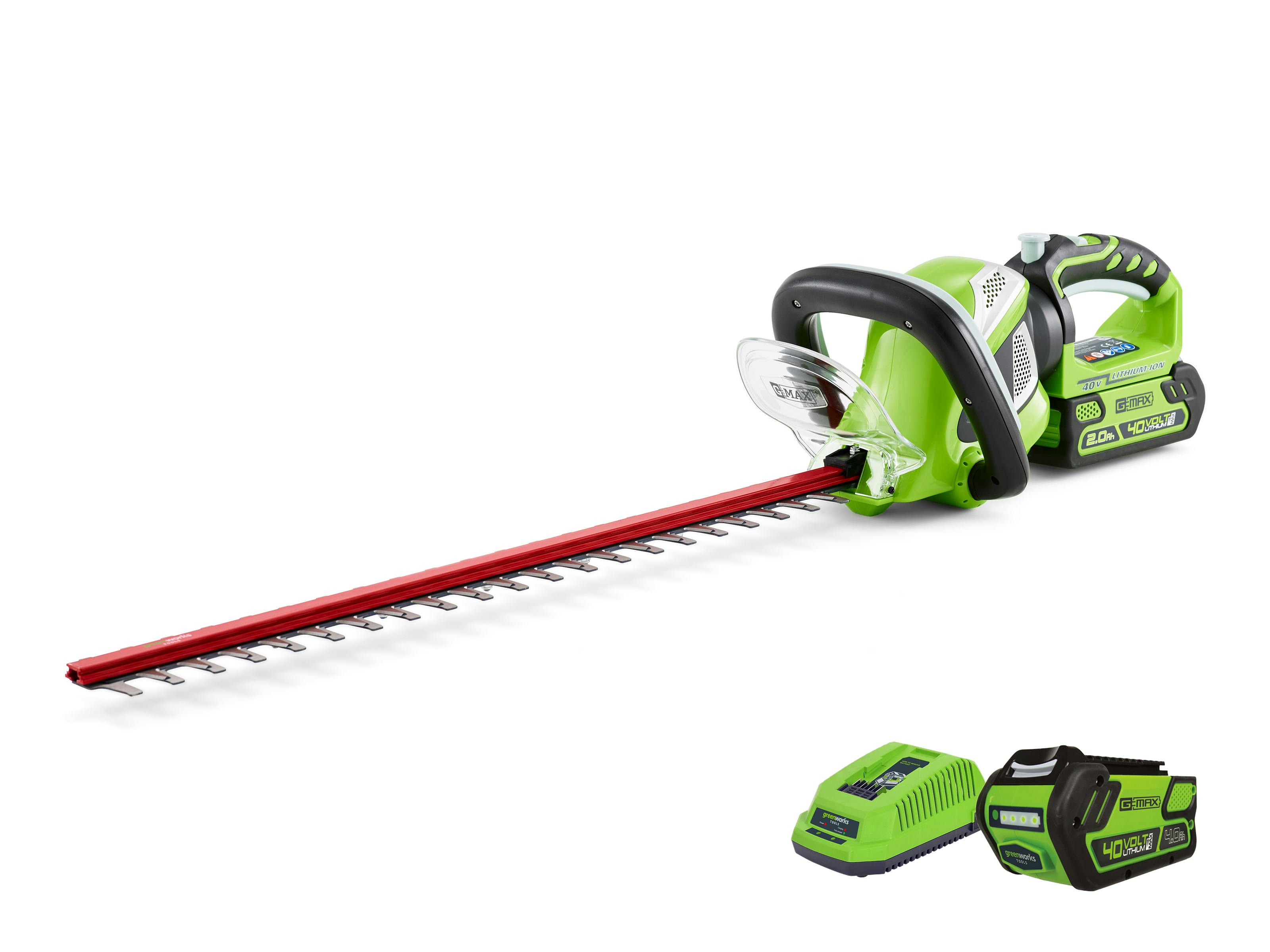Greenworks Hedge Trimmer G-MAX 40V Li-Ion 2.0Ah Kit - Hedge Trimmers -  Outdoor Power Equipment - Gardening at Trade Tested