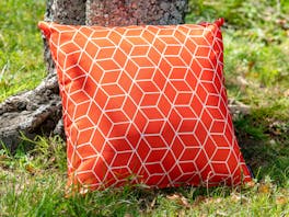 Outdoor Cushion Geo Orange