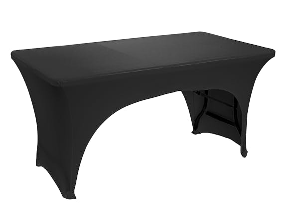 Stretch Fit Table Cover Rectangle 1.8m Black