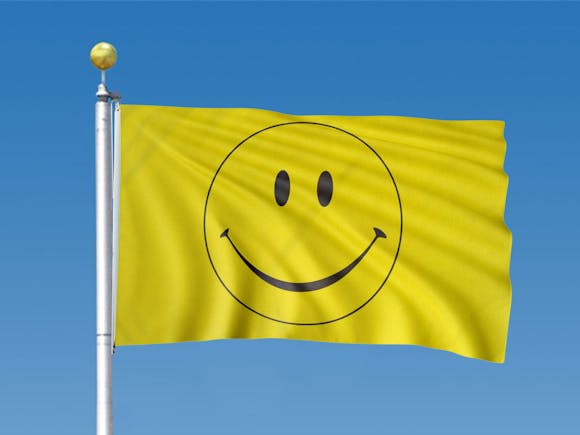 Smiley Flag Yellow 0.9 x 1.5m