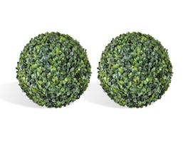 Artificial Topiary Hedge Ball English Box 48cm - Pair