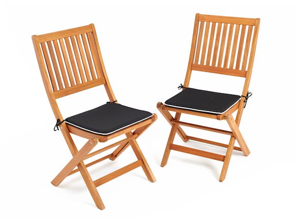 Hardwood Dining Chairs - Pair
