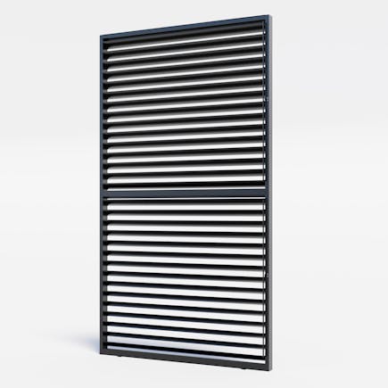 Louvre Roof System Wall Shutters 1230mm Charcoal 