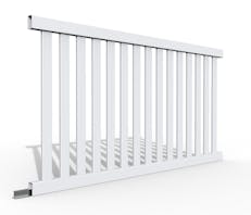 PVC 1.2m Flat Top Picket Fence System - Panel 2.4m
