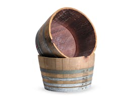 Oak Wine Barrel Half - Set of 2