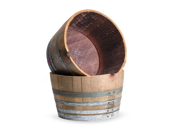 Oak Wine Barrel Half - Set of 2 