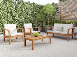 Flaxmere Hardwood Outdoor Sofa Set 4 Piece Classic