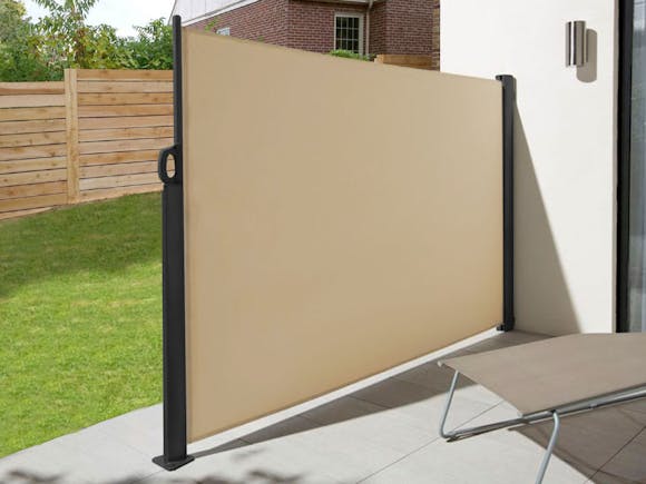 Retractable Side Screen 1.8m x 3m Beige - Privacy Screens ...