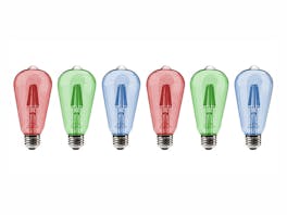 Festoon Lights Multicolour Replacement Bulbs - 6 Pack