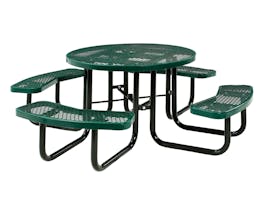 Picnic Table Round 8 Seater Commercial - Green