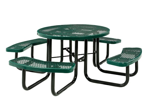 Picnic Table Round 8 Seater - Green