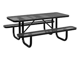 Picnic Table 6 Seater Commercial - Black