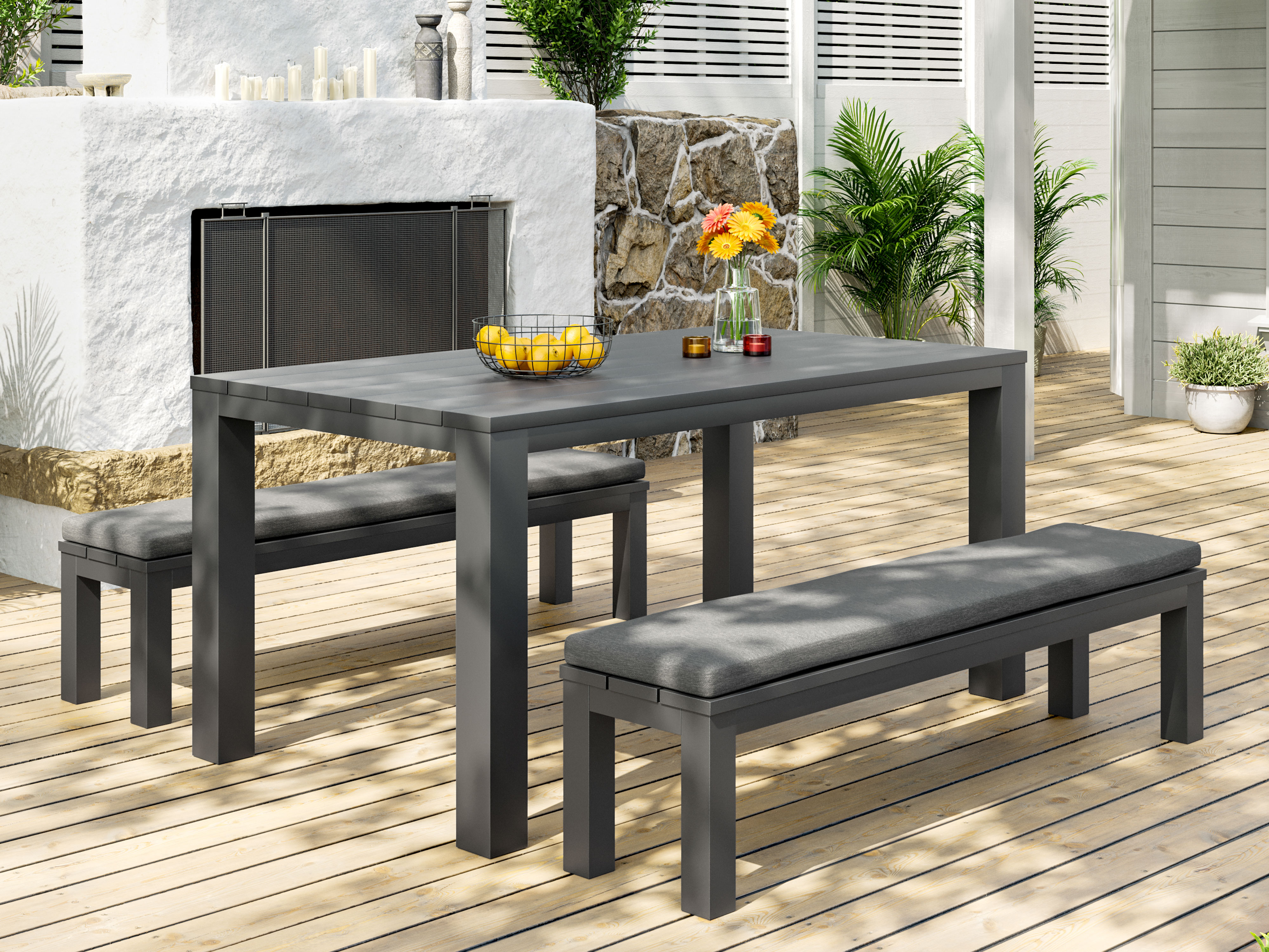 Cube outdoor store dining set