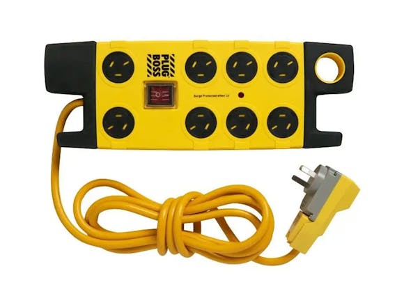 HPM Plug Boss RCD-Protected Powerboard 8 Outlet 3m