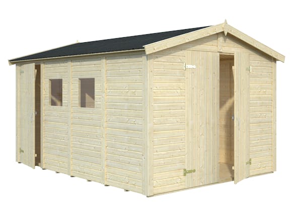 Wooden Garden Shed Dan 2.73m x 3.7m x 1.9m - Wooden 