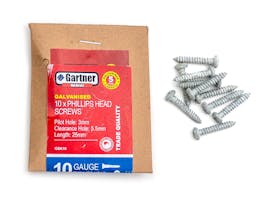 Galvanised Screws - Gauge 10 - 25mm (10 Pack)