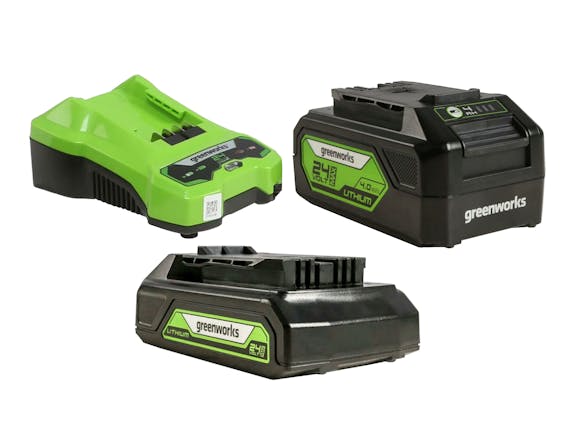 Greenworks 24V Battery & Charger 3 Piece Kit 2.0/4.0Ah