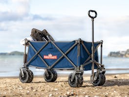 Mighty Carts Folding Beach Cart Navy