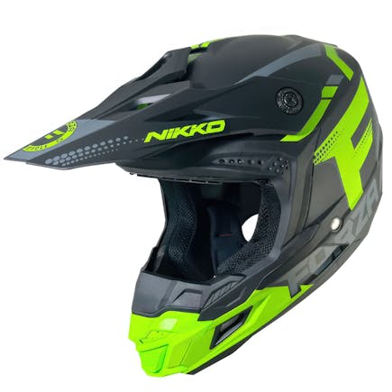 Nikko N601 Youth Motorcross Helmet Green 53-54cm