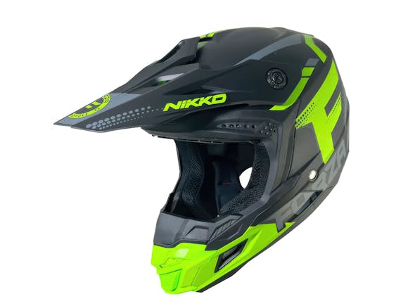 Nikko N601 Youth Motorcross Helmet Green 51-52cm 