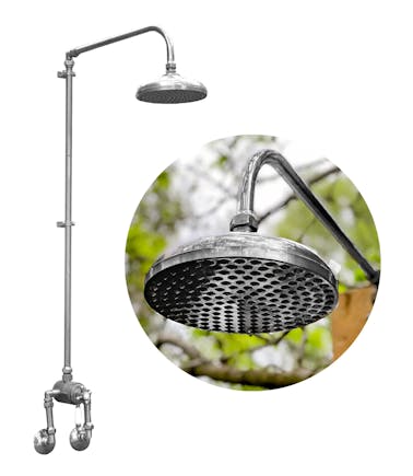 Neptune Classic Outdoor Shower with Mixer Chrome