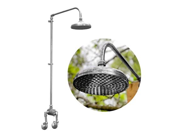 Neptune Classic Outdoor Shower with Mixer Chrome