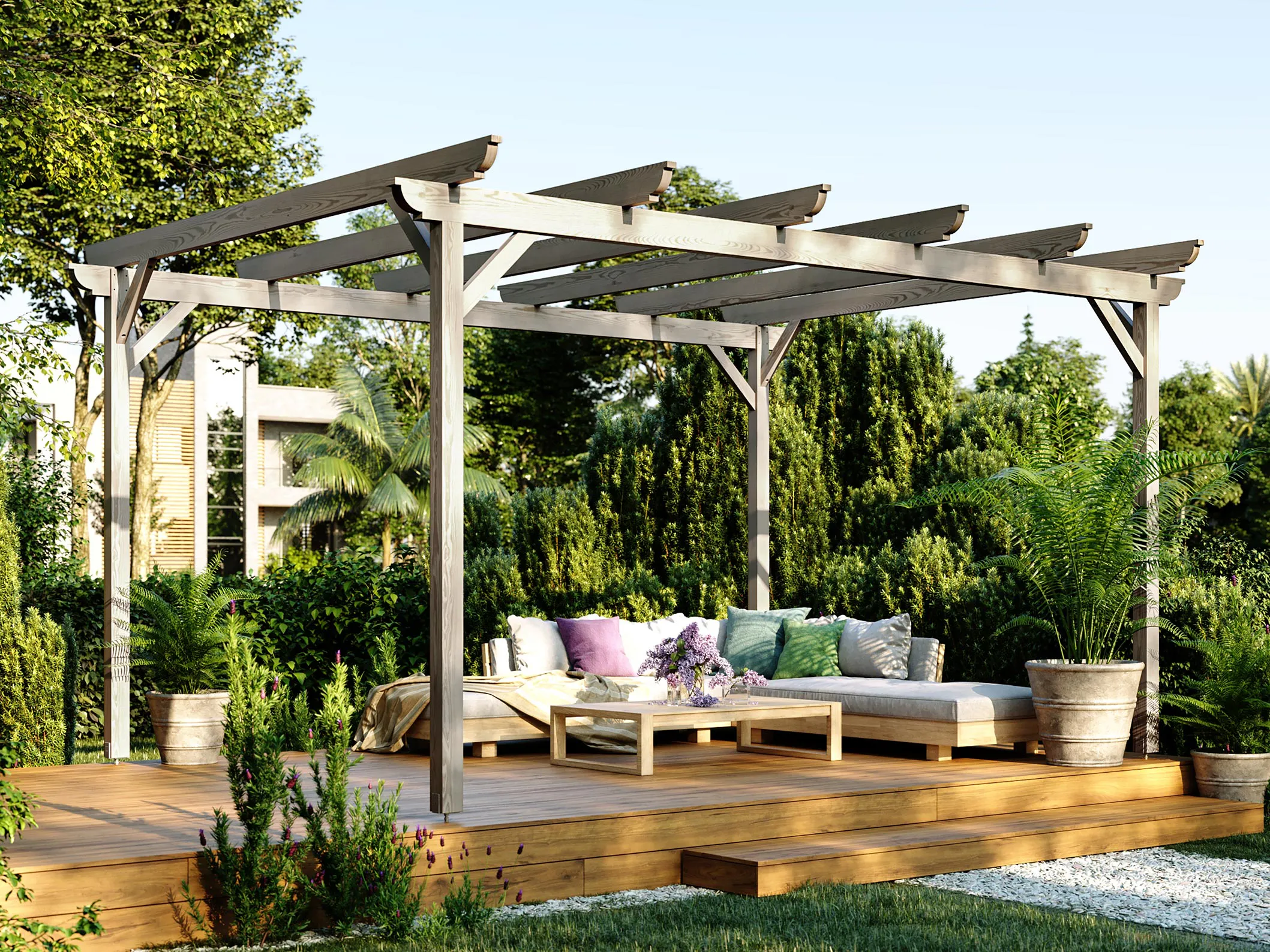 Wooden Pergola Paula 4m x 3m - Pergolas 