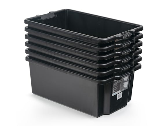 Storage Crate Fish Bin Heavy Duty 54L - 6 Pack