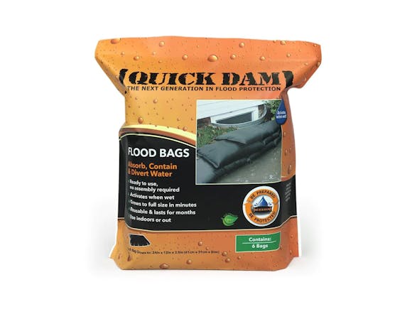 Quick Dam Sandless Flood Barriers 600mm - 6 Pack