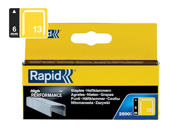 Rapid Finewire Staples Galvanised 13/6 - Pack of 2500