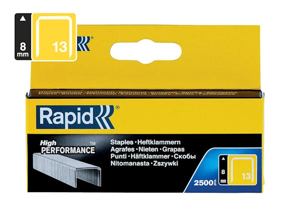 Rapid Finewire Staples Galvanised 13/8 - Pack of 2500