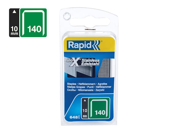 Rapid Flatwire Staples Stainless Steel 140/10 - Pack of 648